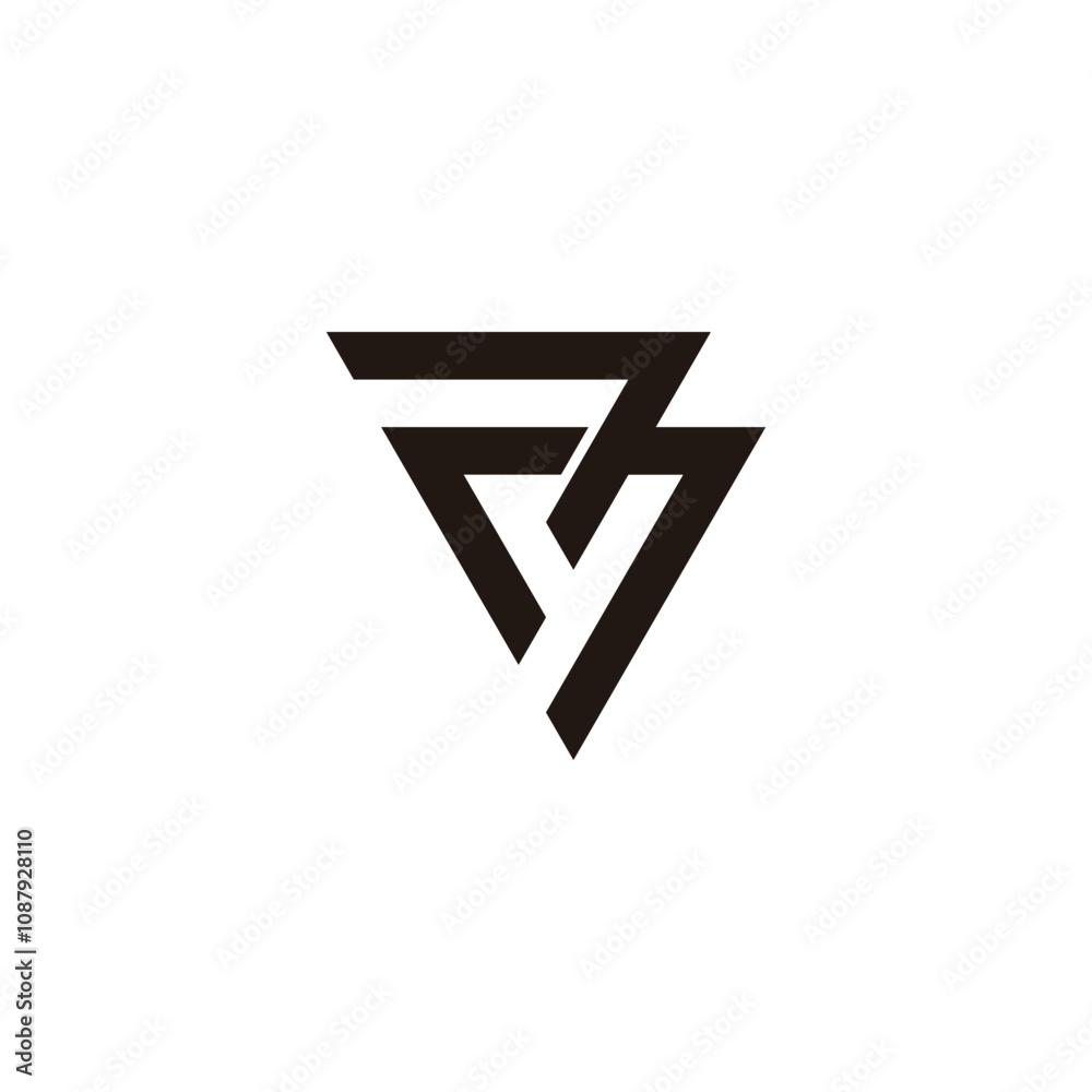 Letter yB BY y B triangle geometric symbol simple logo vector Letter yB BY y B triangle geometric symbol simple logo vector