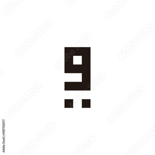 Letter g and T square geometric symbol simple logo vector