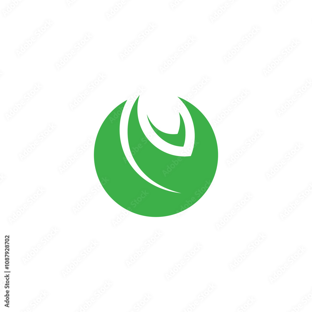 Letter y leaf, circle geometric symbol simple logo vector Letter y leaf, circle geometric symbol simple logo vector