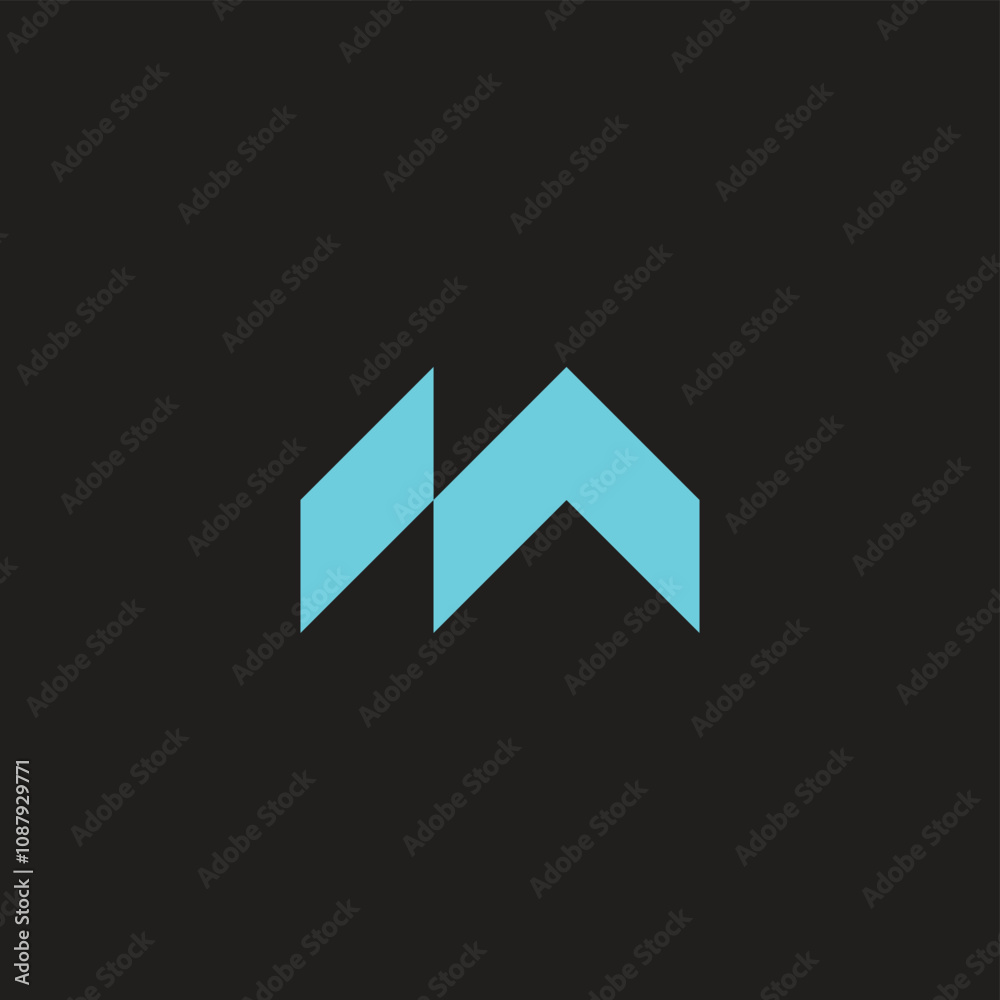 Letter m mountain geometric symbol simple logo vector Letter m mountain geometric symbol simple logo vector