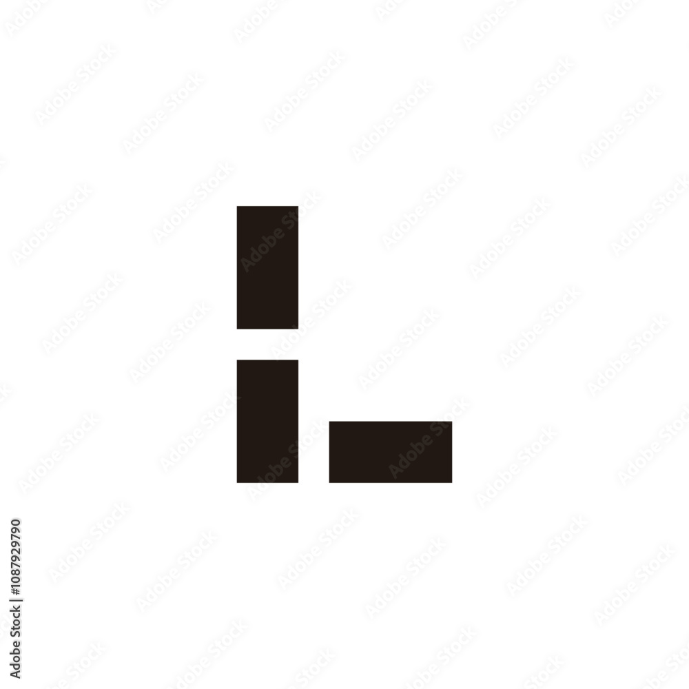 Letter L brick geometric symbol simple logo vector Letter L brick geometric symbol simple logo vector
