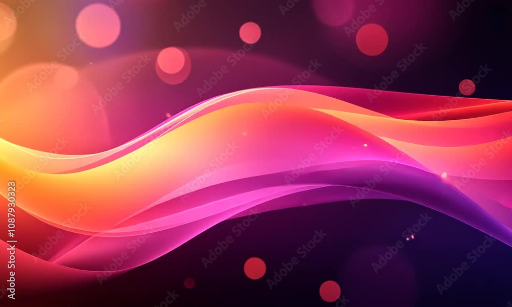 Glowing retro waves background