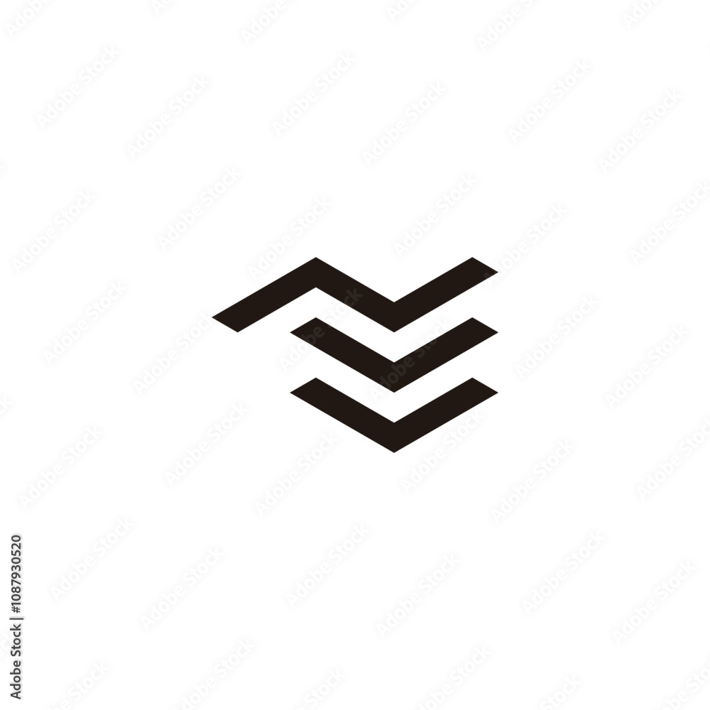 Letter N layers geometric symbol simple logo vector Letter N layers geometric symbol simple logo vector