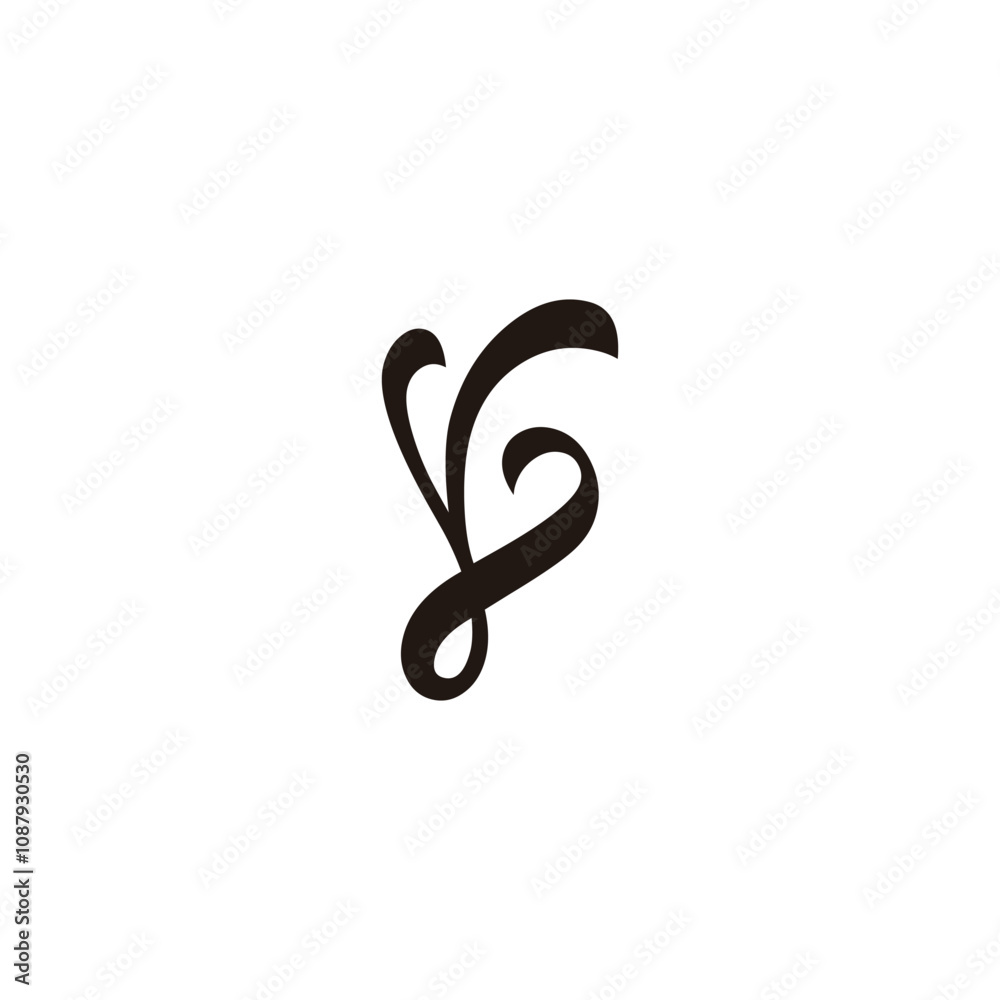 Ribbon geometric symbol simple logo vector Ribbon geometric symbol simple logo vector
