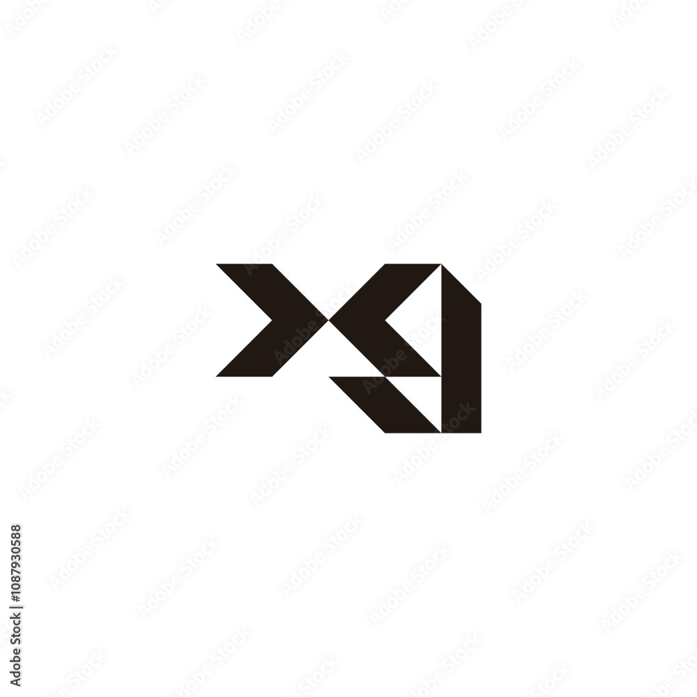 Letter X, q and g knife geometric symbol simple logo vector Letter X, q and g knife geometric symbol simple logo vector