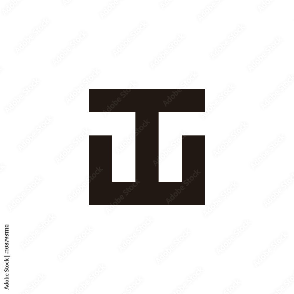 Letter W or T square geometric symbol simple logo vector Letter W or T square geometric symbol simple logo vector