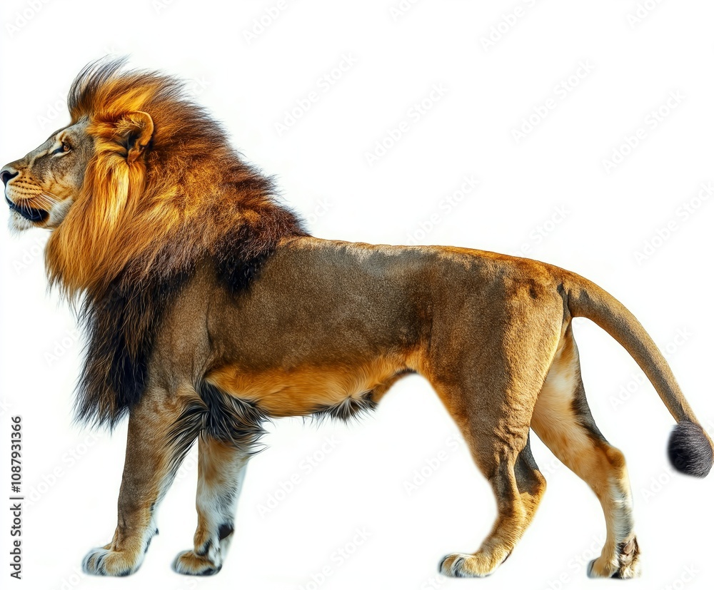 Obraz premium Lion isolated on white background