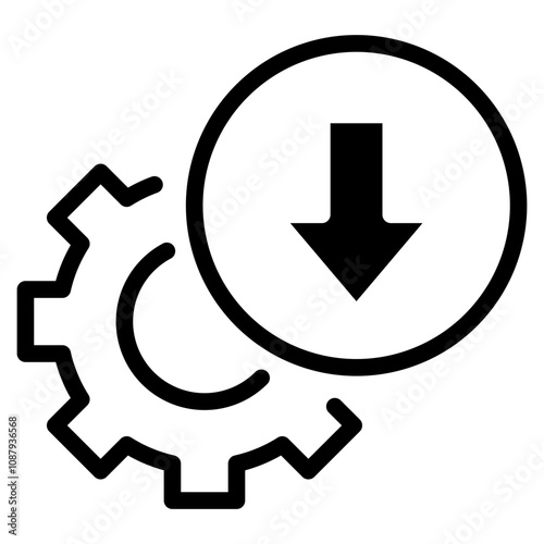 Download icon. Download button. Download files icon vector.  photo