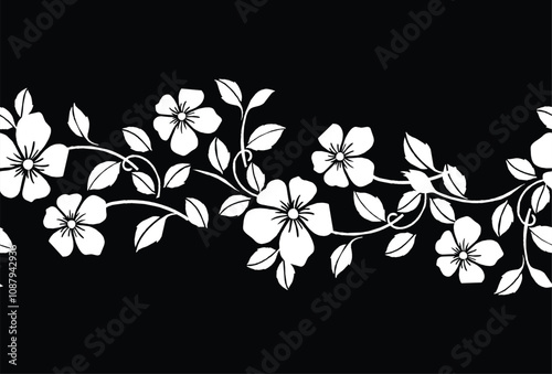 Indonesian batik motifs with very distinctive, exclusive plant patterns. vector EPS 10