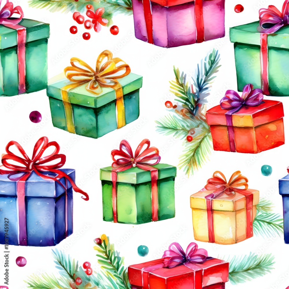 seamless pattern of christmas gift boxes seamless pattern of christmas gift boxes
