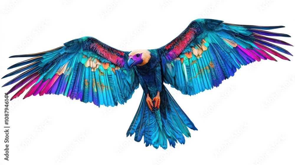Obraz premium Colorful Eagle in Flight