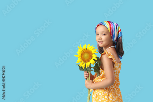 Cute little Asian girl with...