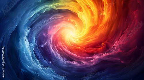 Boundless Spectrum A Swirling Vortex of Rainbow Colors Representing the Limitless Potential of the LGBTQ Community