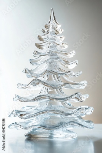Elegant transparent resin christmas tree sculpture for holiday decor inspiration