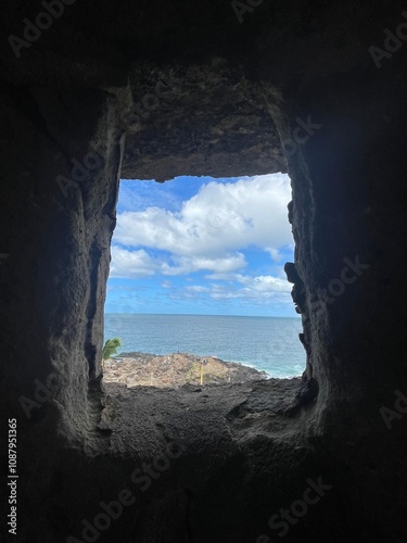 window in the cave