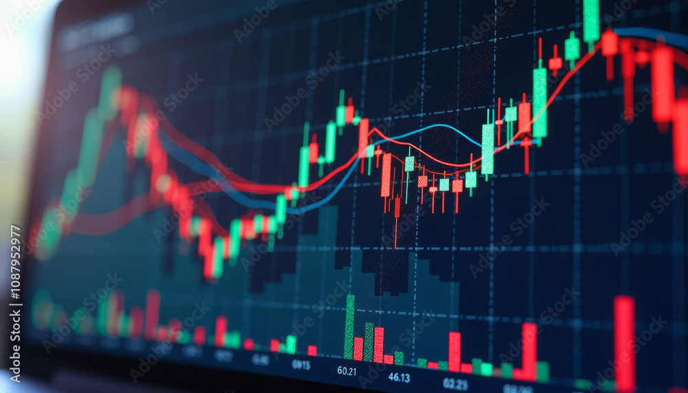 Stock Market Candlestick Chart Display Stock Market Candlestick Chart Display
