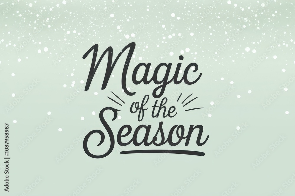 Festive Typography Pastel Green Background Holiday Marketing Festive Typography Pastel Green Background Holiday Marketing
