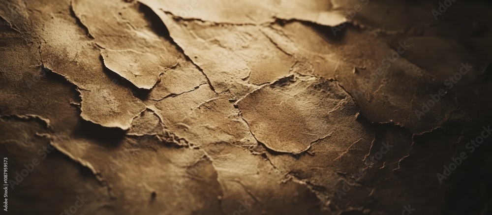 Fototapeta premium Close Up of Cracked and Crumpled Paper