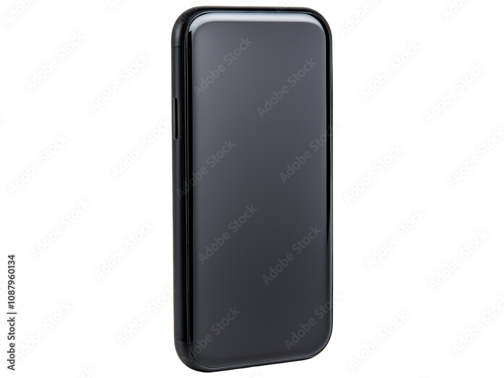 Black Smartphone on White Background Black Smartphone on White Background
