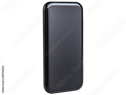 Black Smartphone on White Background