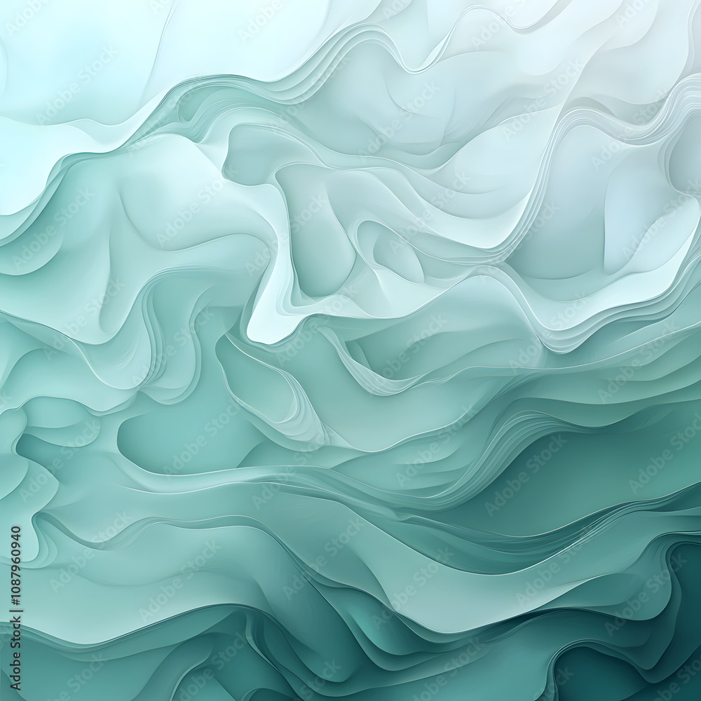 Ethereal Aquatic Awe Abstract Waves in Turquoise - Organic Meets Synthetic Serenity Design Ethereal Aquatic Awe Abstract Waves in Turquoise - Organic Meets Synthetic Serenity Design