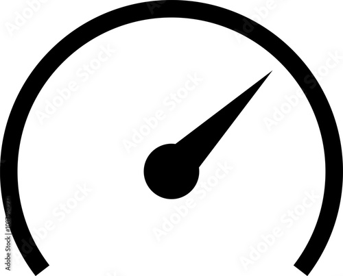 Speedometer vector icon. Dashboard, indicator, gauge, scale, tachometer icon isolated. Car speed. Fast internet speed sign. Speedometer sign.