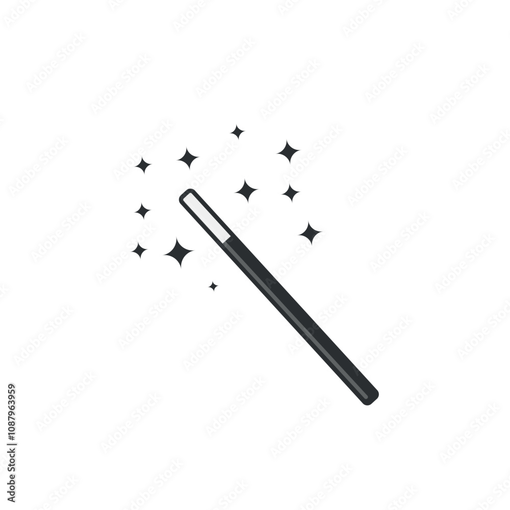 vector flat design magic wand ,magician wand vector flat design magic wand ,magician wand