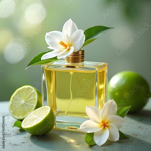 Enchanted Citrus and Floral Fusion: A Symphony of Mandarin, Lime, Jasmine, Orchid, Sandalwood, Fir, and Labdanum photo