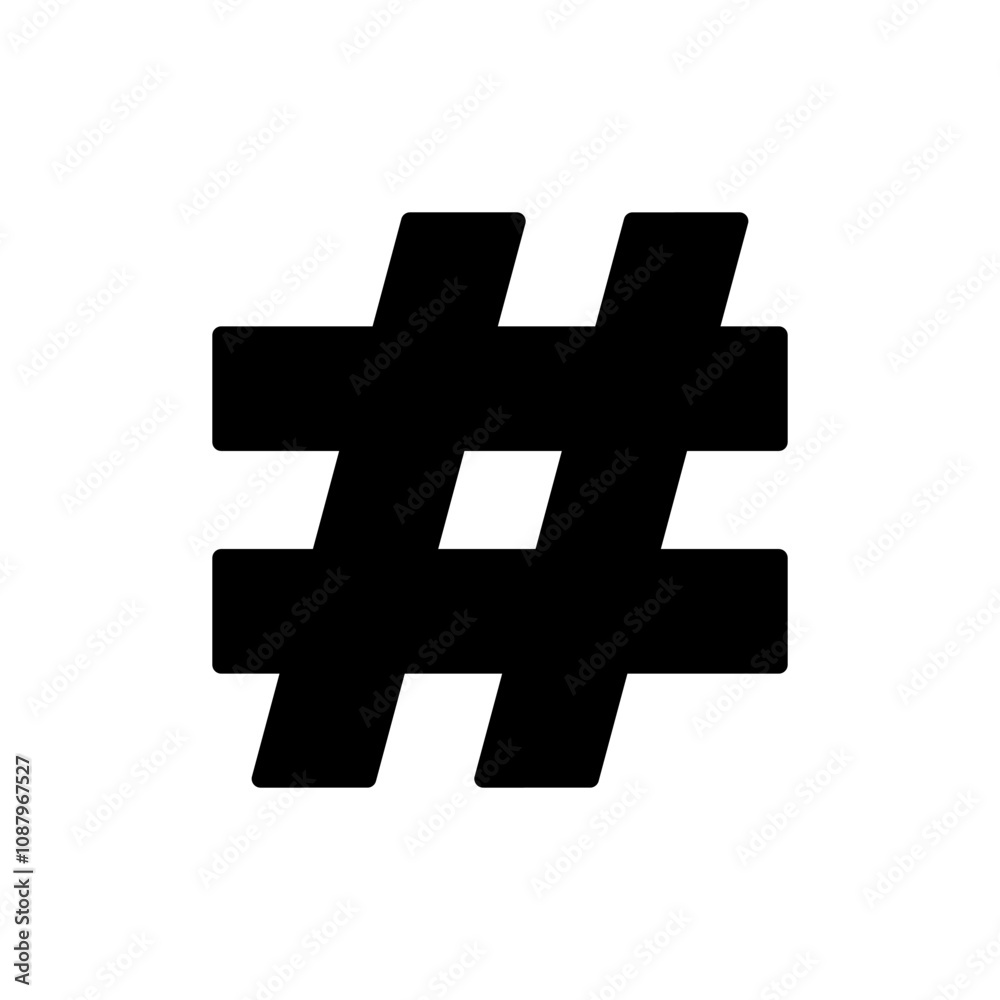 Obraz premium Hashtag icon vector. hashtag sign and symbol