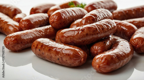 A multiple Sausage pieces, varying in size and shape