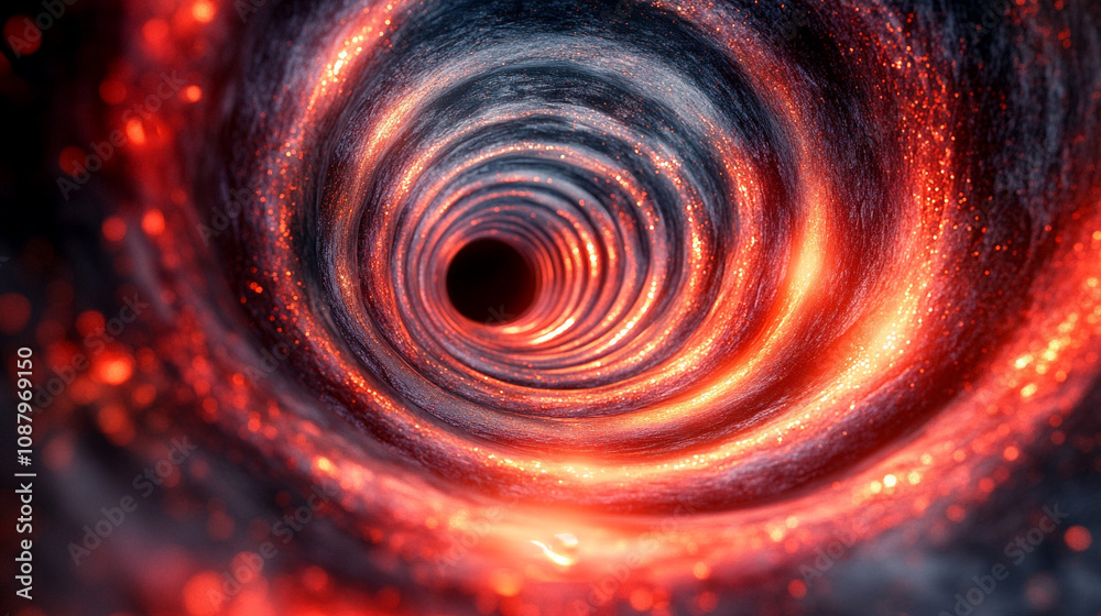 glowing spiral vortex with a bright center, representing energy, transformation, and the infinite cycle of creation in a cosmic, abstract style glowing spiral vortex with a bright center, representing energy, transformation, and the infinite cycle of creation in a cosmic, abstract style