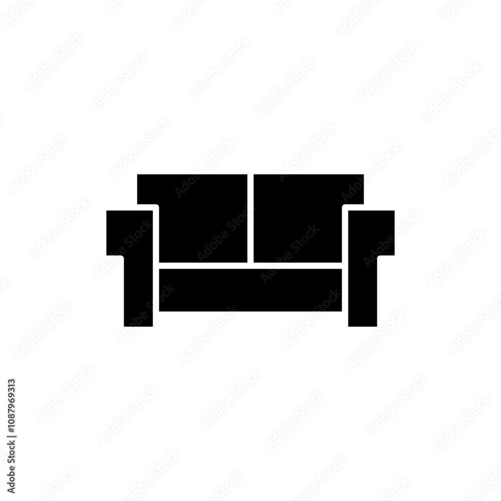 Sofa icon vector. sofa sign and symbol. furniture icon
