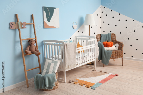 Modern nursery room interio...