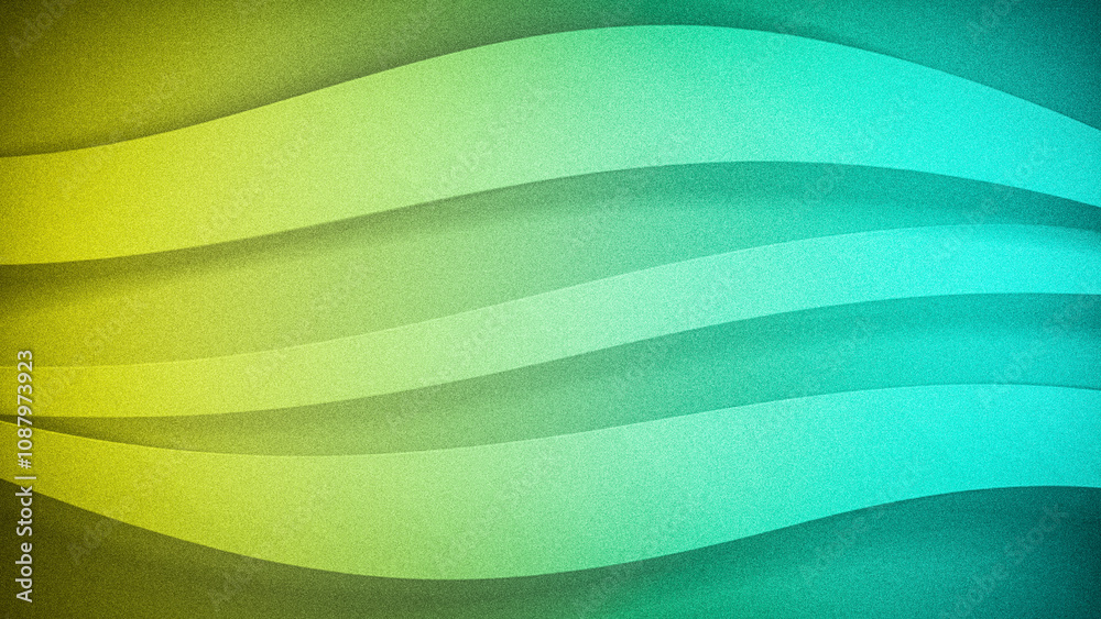 Abstract gradient background blending yellow and teal hues with a wave ...