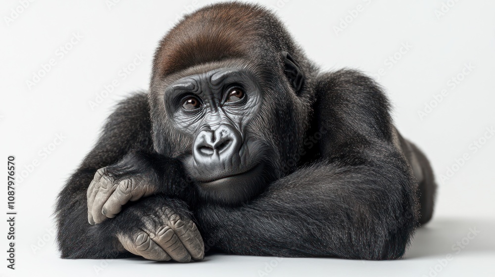 Obraz premium Portrait of a Curious Gorilla