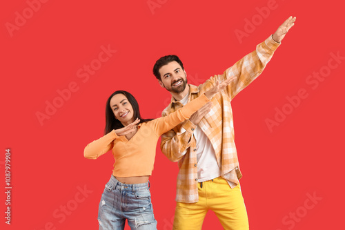 Happy couple dancing togeth...