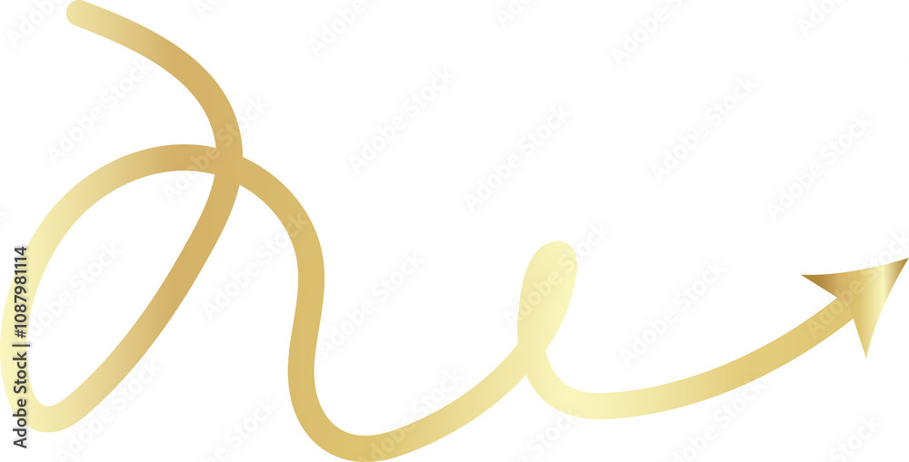 Golden arrow line, spiral, curve Golden arrow line, spiral, curve