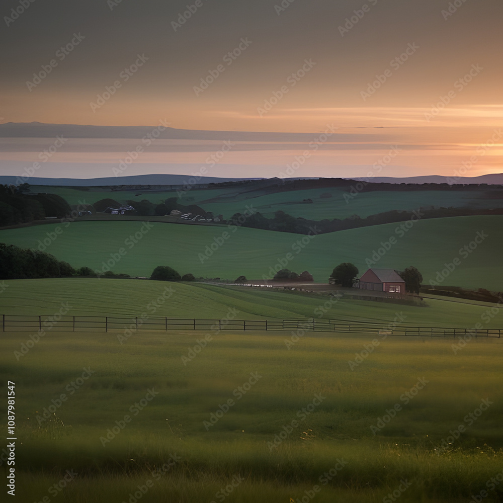 Obraz premium sunrise over the field