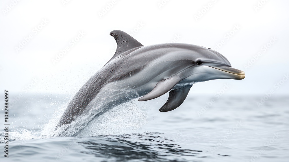 Fototapeta premium Dolphin Leaping out of Water