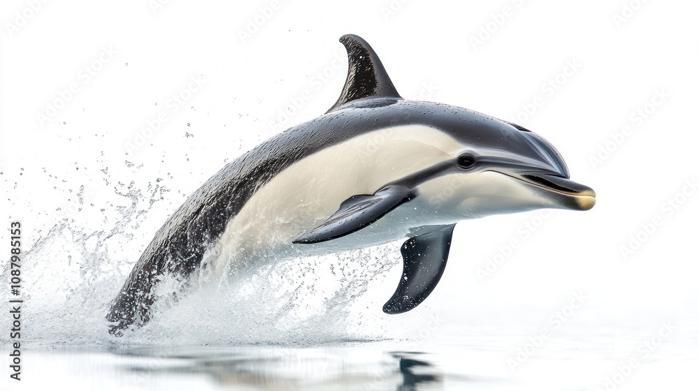 Obraz premium Dolphin Leaping Through the Air