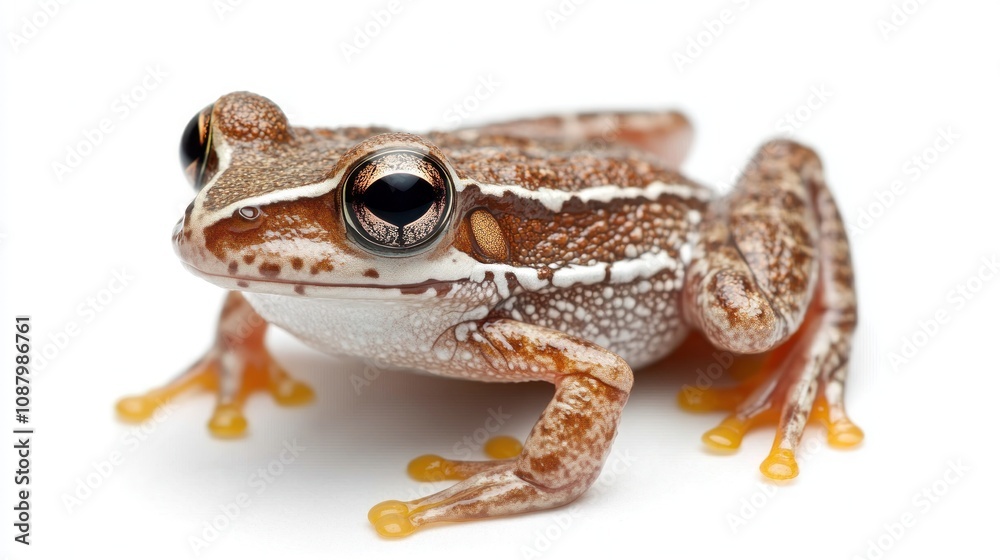 Close-up of a Brown and White Frog Close-up of a Brown and White Frog
