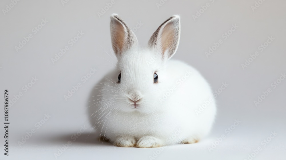 Obraz premium Adorable White Bunny