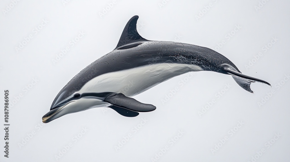 Obraz premium A Dolphin Leaping Through the Air