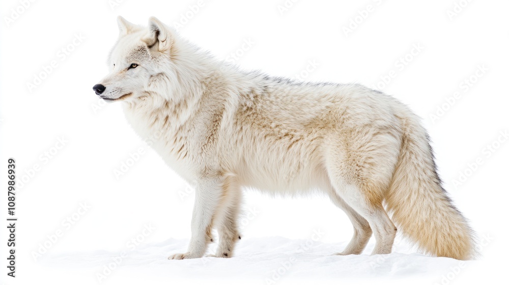 Obraz premium Arctic Wolf in Winter Wonderland