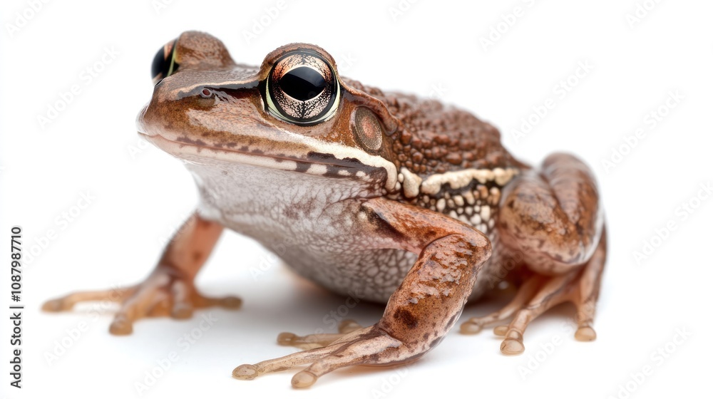 Fototapeta premium Close-up of a Brown Frog with Large Eyes