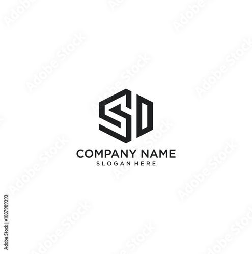 letter SD logo design vector