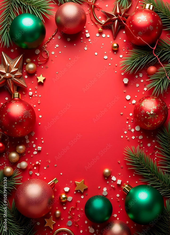 Festive Christmas Template in Red & Green Festive Christmas Template in Red & Green