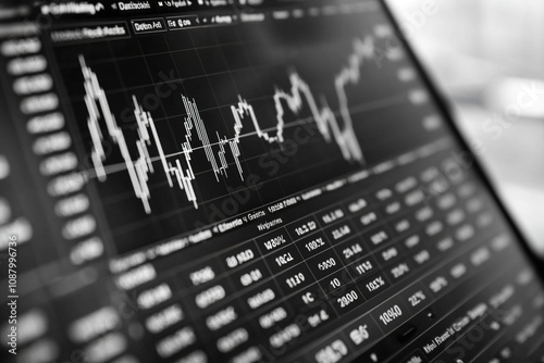 A dynamic line graph showing the ups and downs of smart growth decisions in business or finance