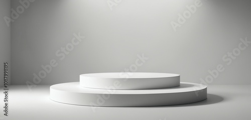 Monochrome Podium on Gradient Background