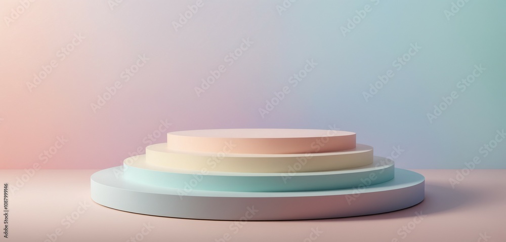 Pastel Background, Sleek Podium Design Pastel Background, Sleek Podium Design
